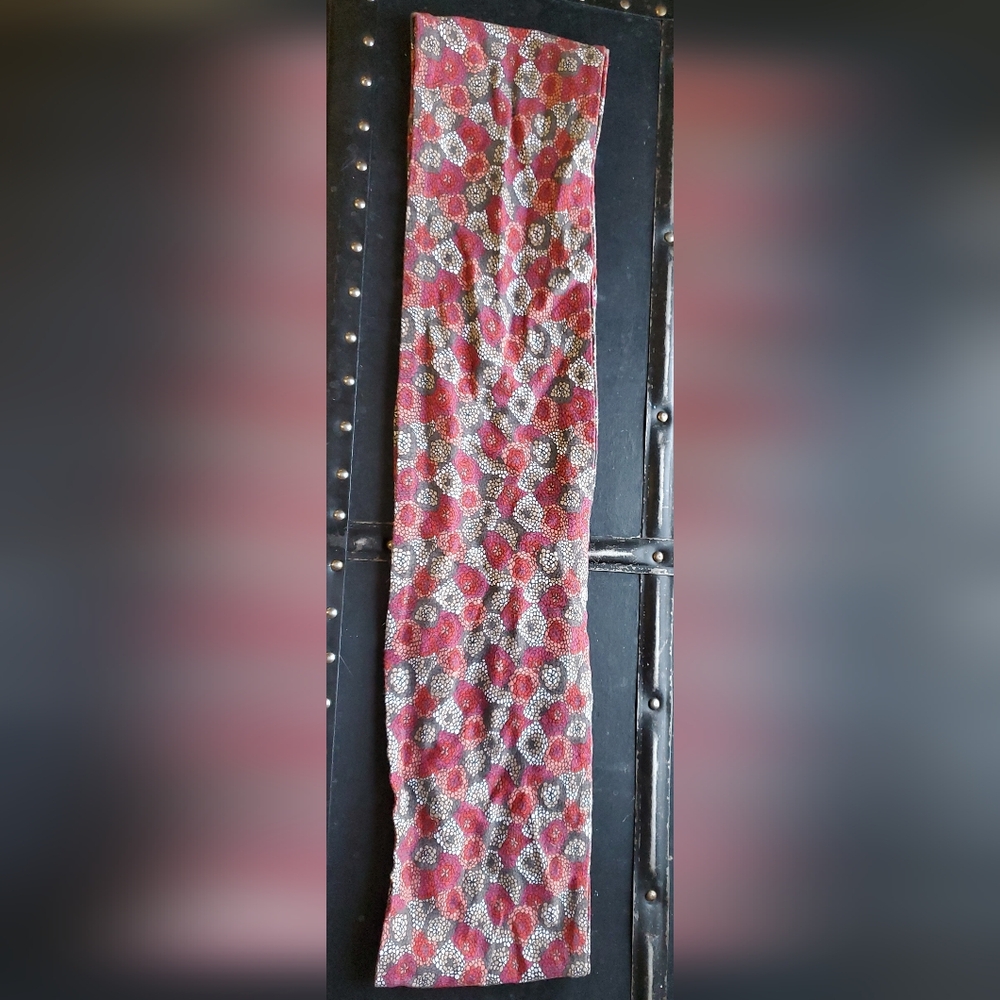 Liberty of London Red and Pink Floral knit blend infinity Scaf